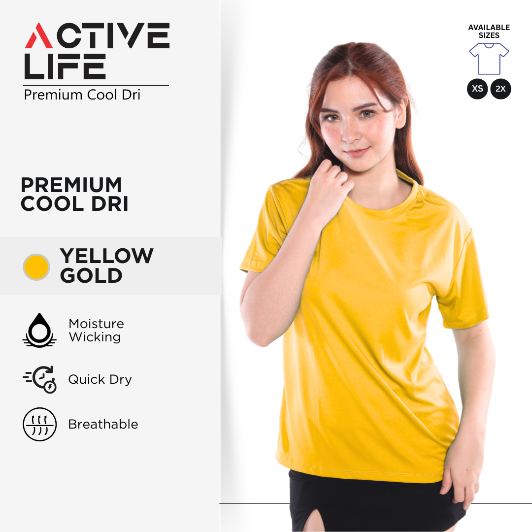 Active Life Premium Dry Fit Drifit Shirt Plain Unisex Activewear