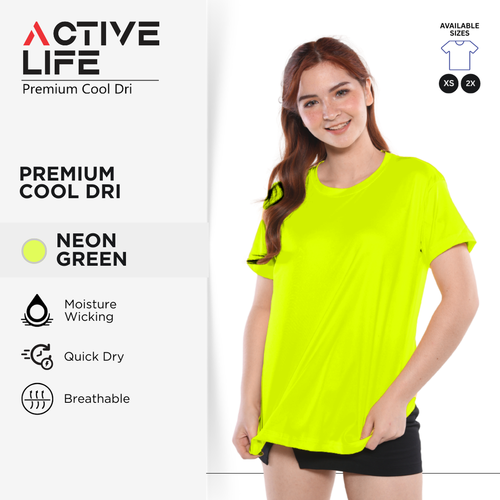 Active Life Premium Dry Fit Drifit Shirt Plain Unisex Activewear