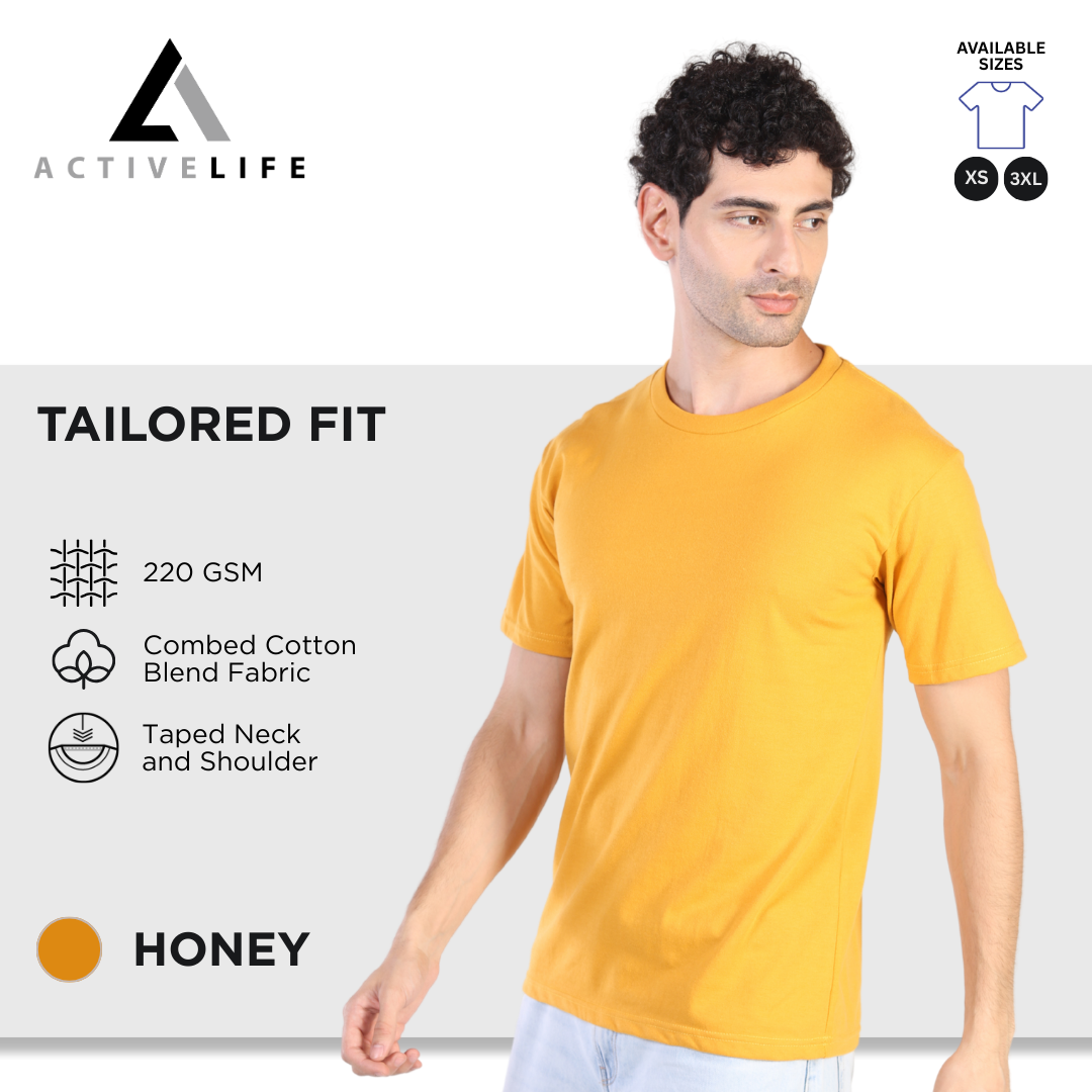 Active Life Black Label Round Neck Shirt Comfortable Basic Fashion High Quality Plain Shirt Top for Men, Women and Plus Size
