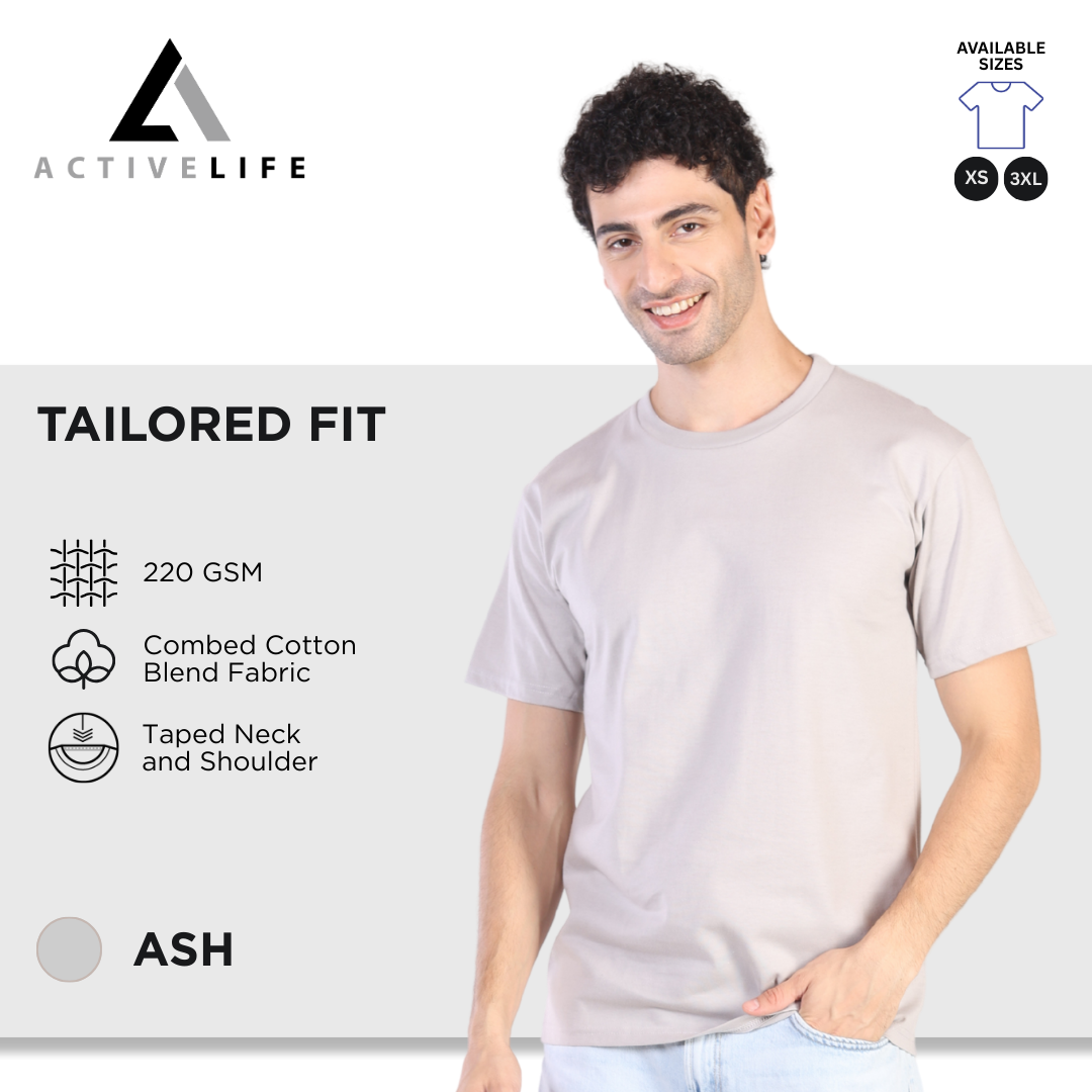 Active Life Black Label Round Neck Shirt Comfortable Basic Fashion High Quality Plain Shirt Top for Men, Women and Plus Size
