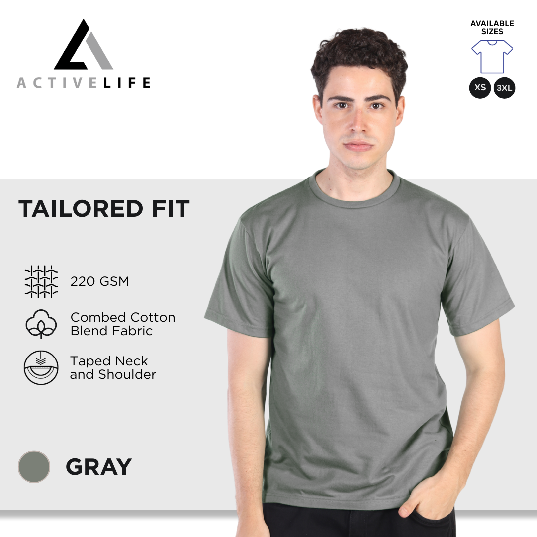 Active Life Black Label Round Neck Shirt Comfortable Basic Fashion High Quality Plain Shirt Top for Men, Women and Plus Size