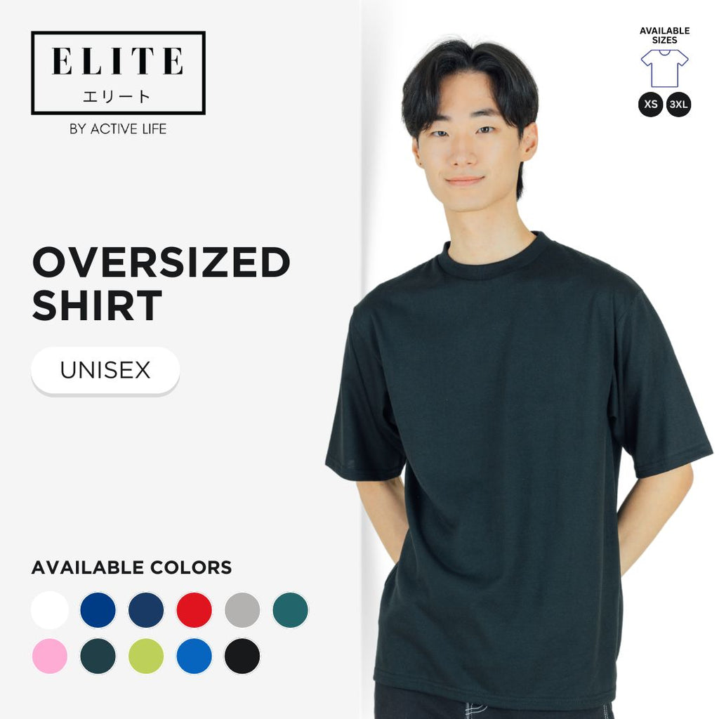 Elite by Active Life Oversized Basic Shirt Unisex Premium Cotton Fabri ...