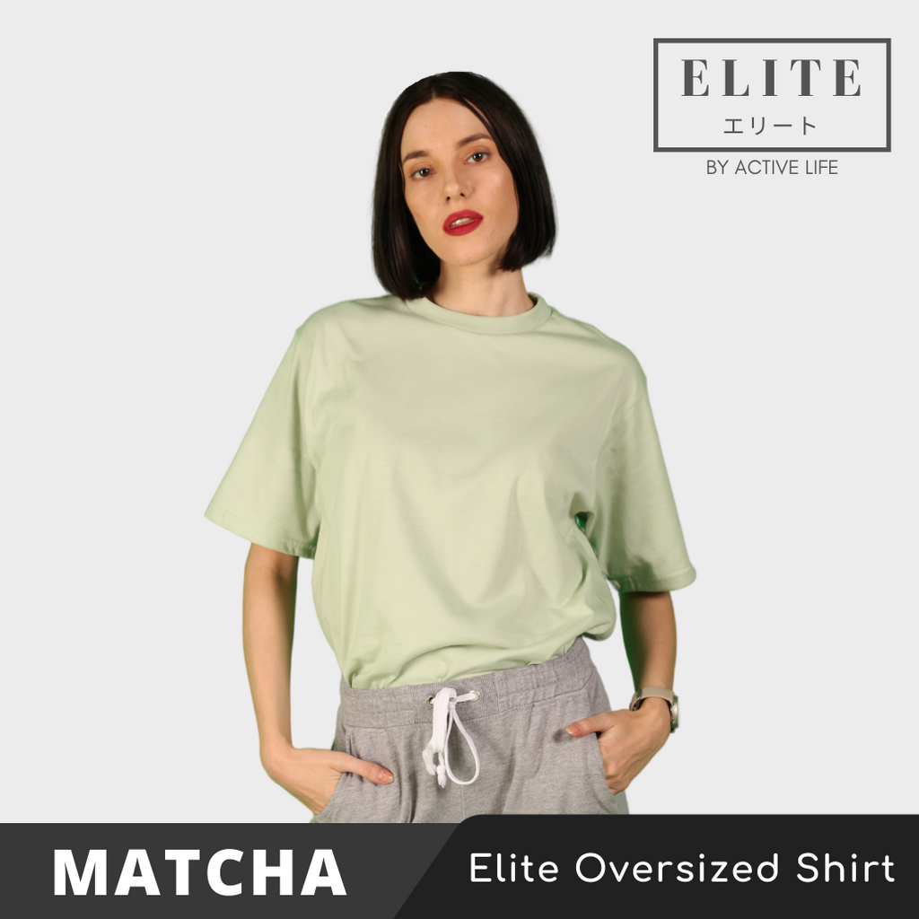 Elite Affordable Plain Oversized Shirt Basic Fashion for Men and Women - Matcha