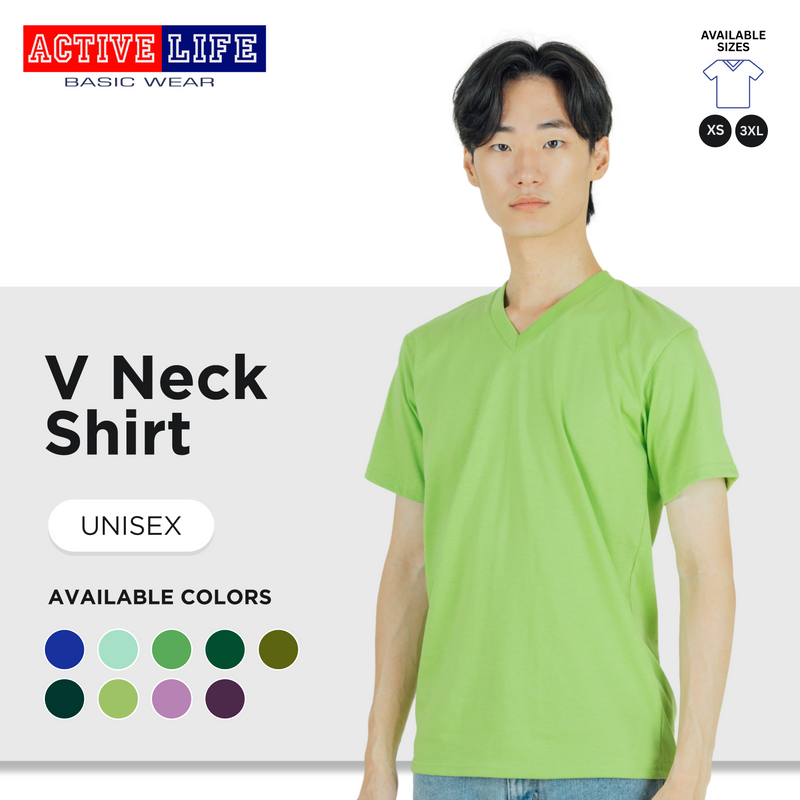Active Life V-neck Shirt (Shades of Green)