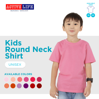 Active Life Kids Round Neck Shirt (Shades of Pink and Violet)