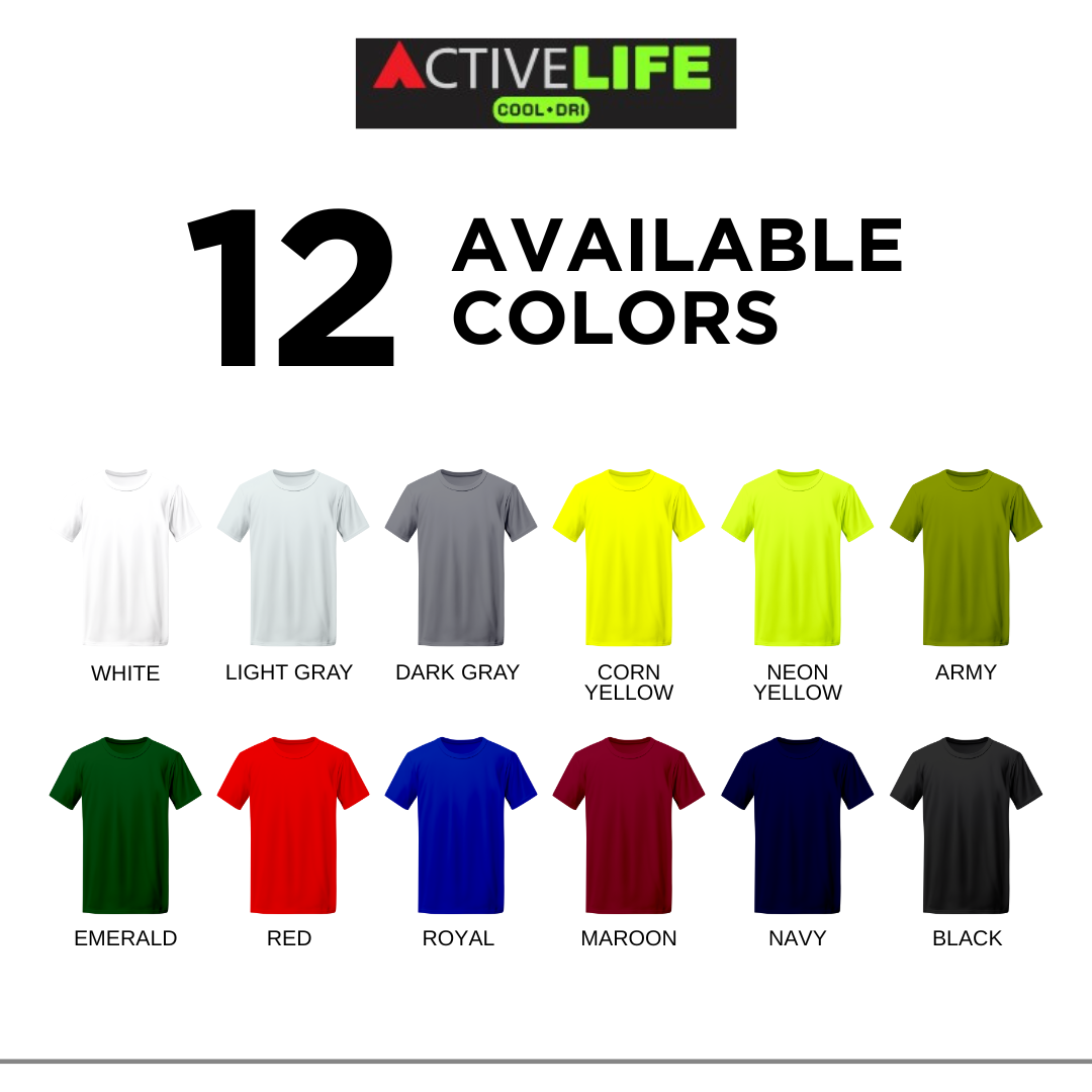 Active Life Cool-Dri Dri Fit Shirt | Unisex | XS–2XL | 12 Colors