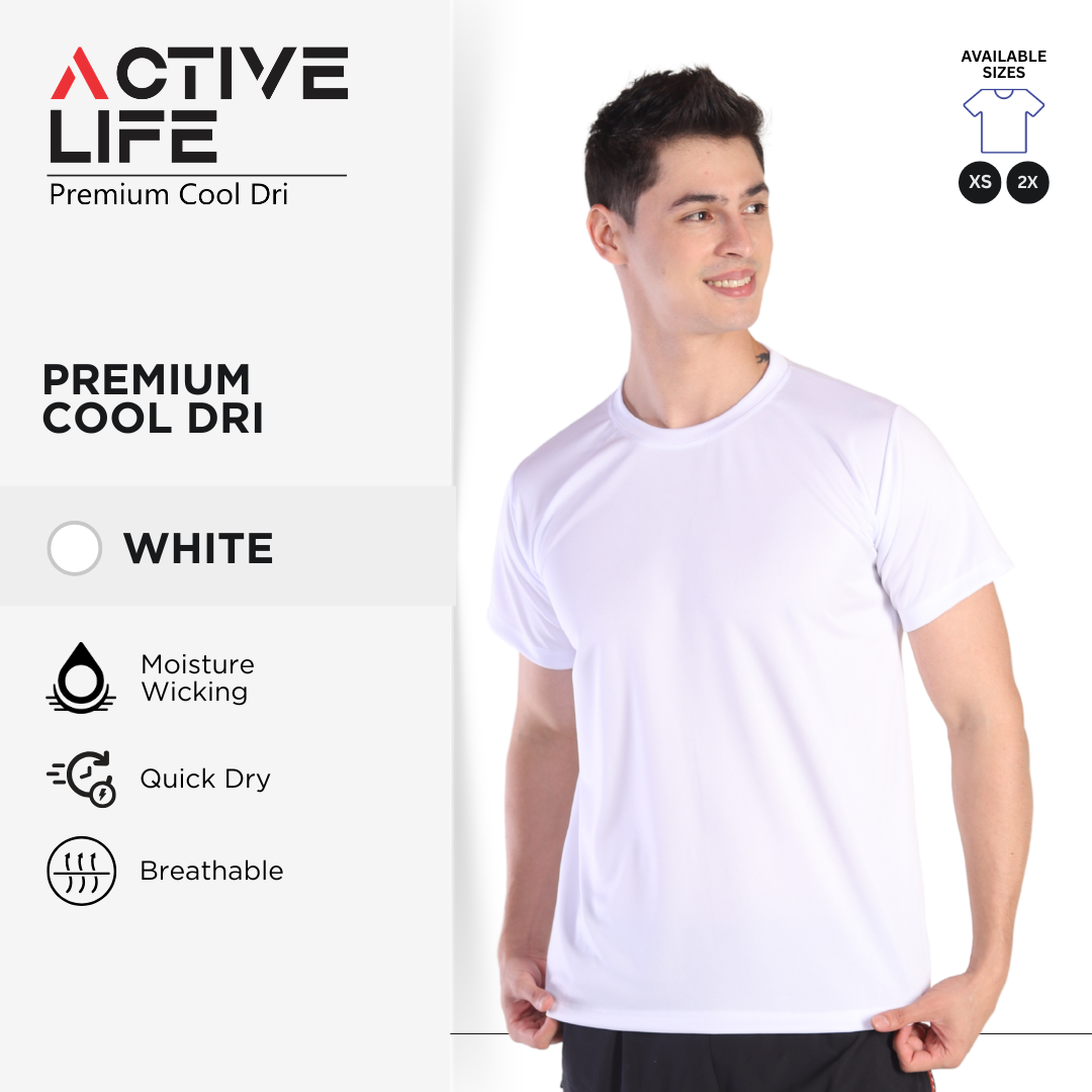 Active Life Premium Dry Fit Drifit Shirt Plain Unisex Activewear