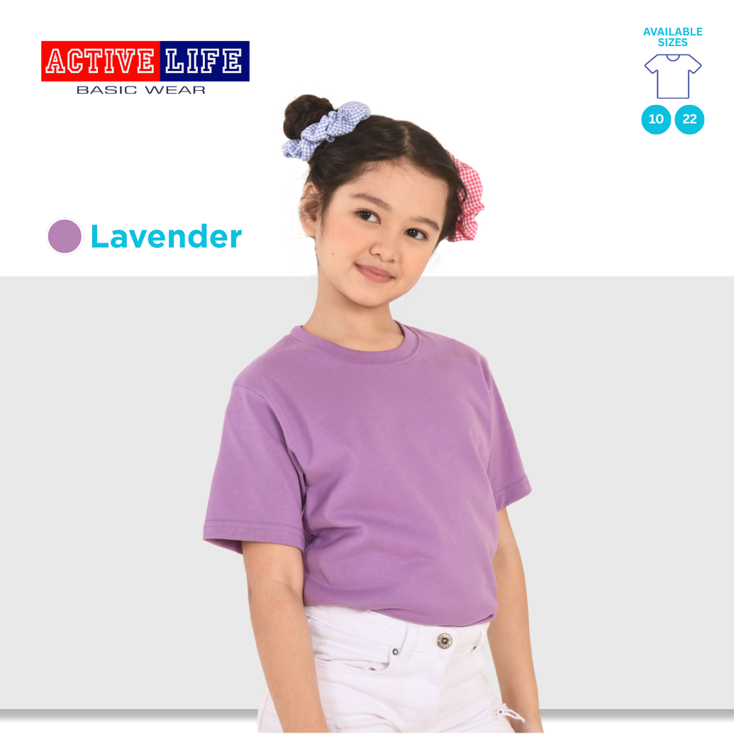 Active Life Kids Round Neck Shirt 11 Colors (Lt. Pink, Coral, Hawaiian, Crimson, Salmon, and more) Affordable Plain Kids T-Shirt | Soft and Comfortable Shirt for Boys and Girls