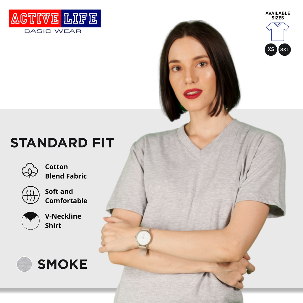 Active Life V-neck Basic Shirts 9 Colors (Black, White, Choco, Mocca, and more)