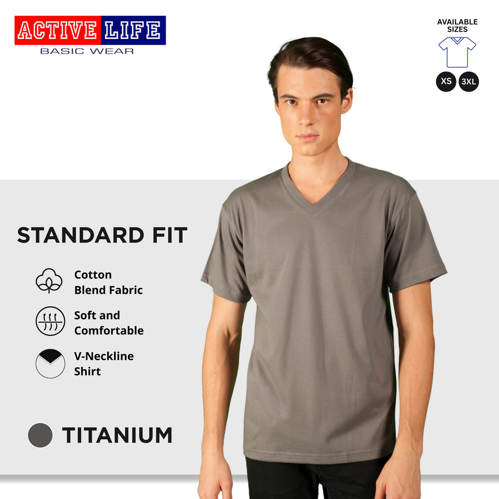 Active Life V-neck Basic Shirts 9 Colors (Black, White, Choco, Mocca, and more)