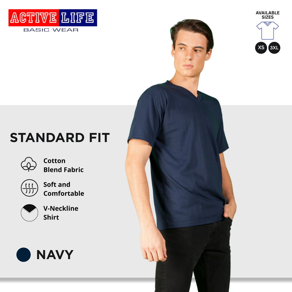 Active Life V-neck Basic Shirts 9 Colors (Black, White, Choco, Mocca, and more)