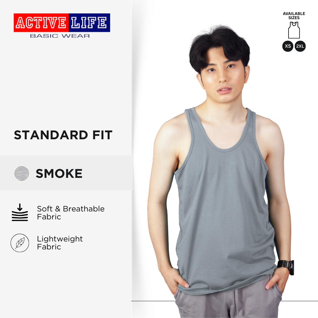 Active Life Premium Cotton Sando For Men in 5 Colors XS-2XL Menswear Soft Fabric Sleeveless Casual Tops