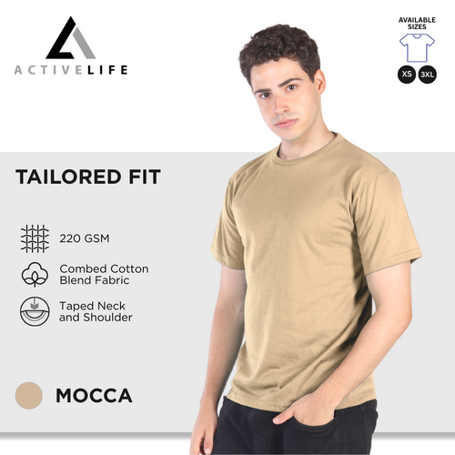 Active Life Black Label Round Neck Shirt Comfortable Basic Fashion High Quality Plain Shirt Top for Men, Women and Plus Size