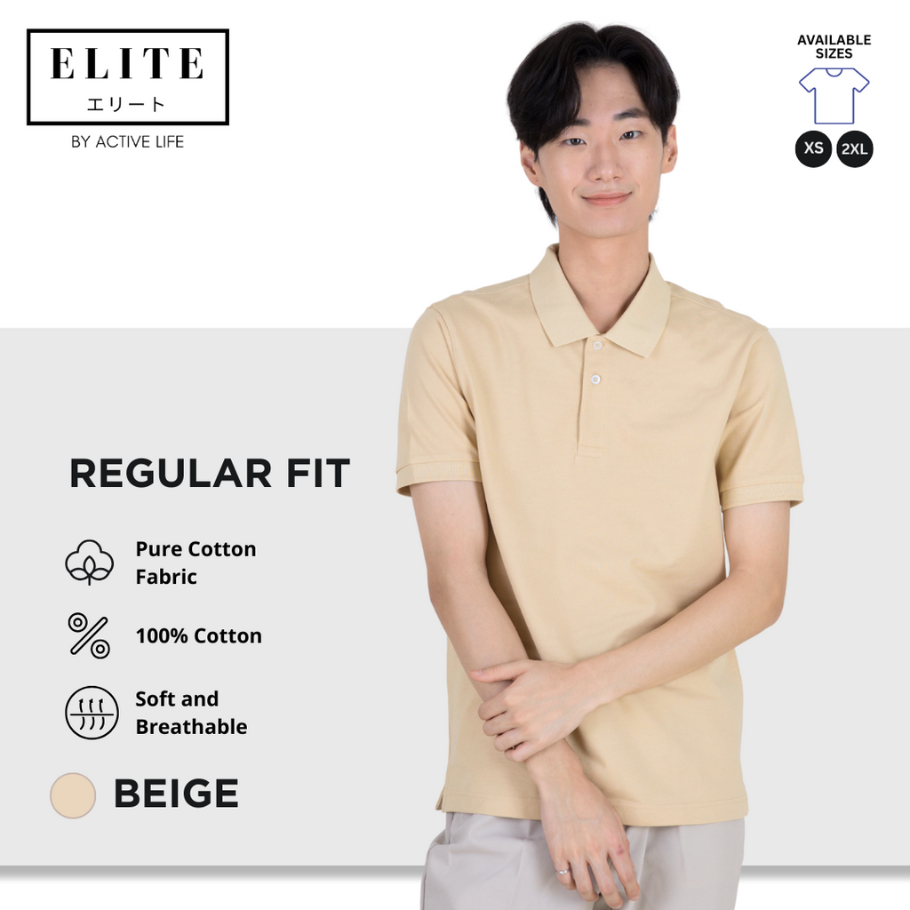 Elite Polo Shirt (100% Pure Cotton Fabric) Men’s Basic Polo Shirt | Old Rich and Basic Fashion | Comfortable Polo for Casual and Office Wear