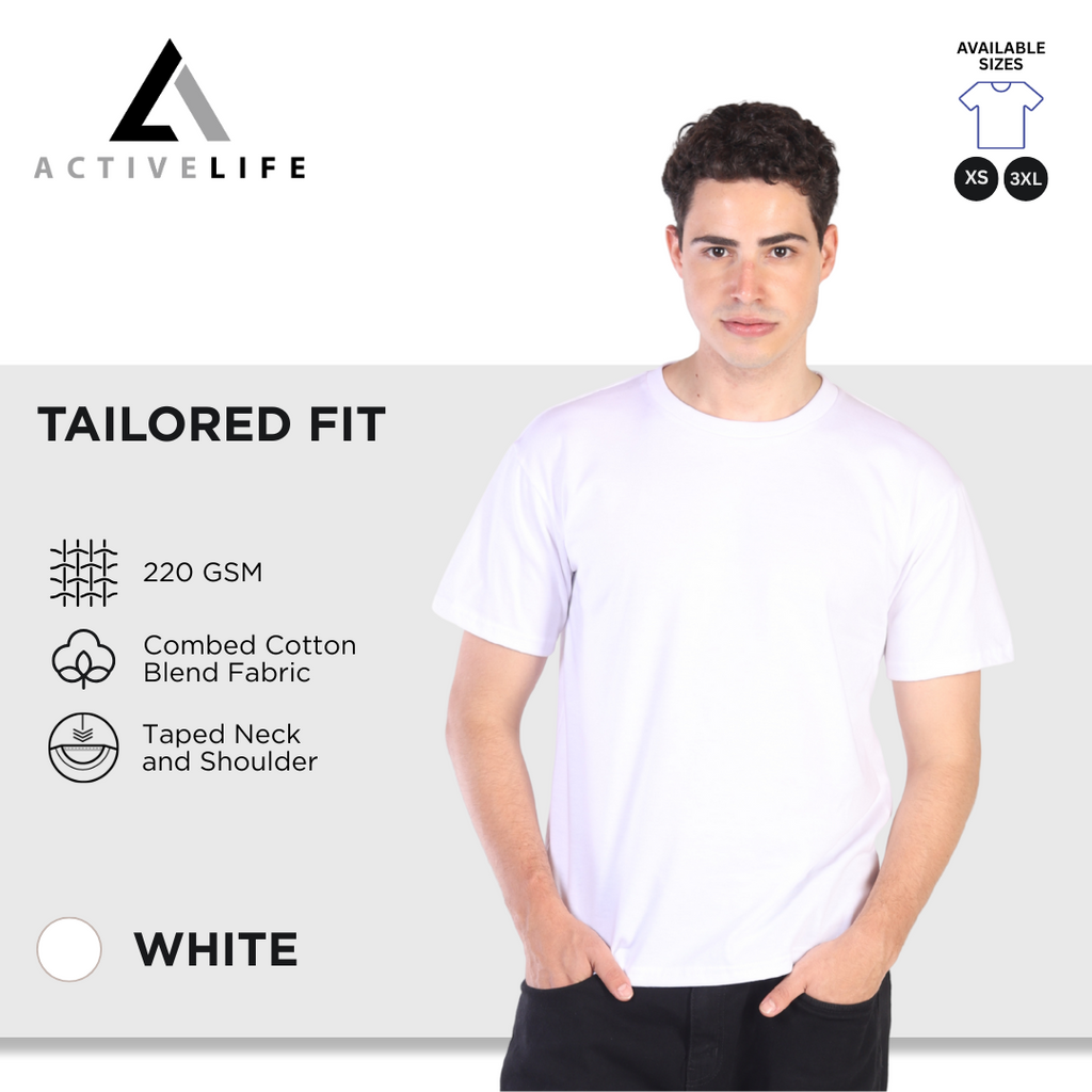 Active Life Black Label Round Neck Shirt Comfortable Basic Fashion High Quality Plain Shirt Top for Men, Women and Plus Size