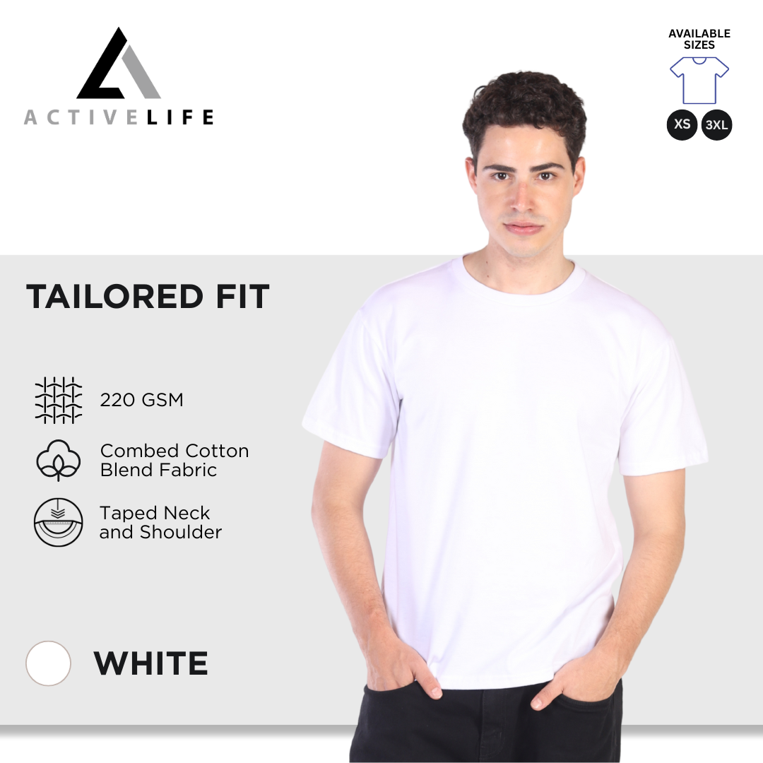 Active Life Black Label Round Neck Shirt Comfortable Basic Fashion High Quality Plain Shirt Top for Men, Women and Plus Size