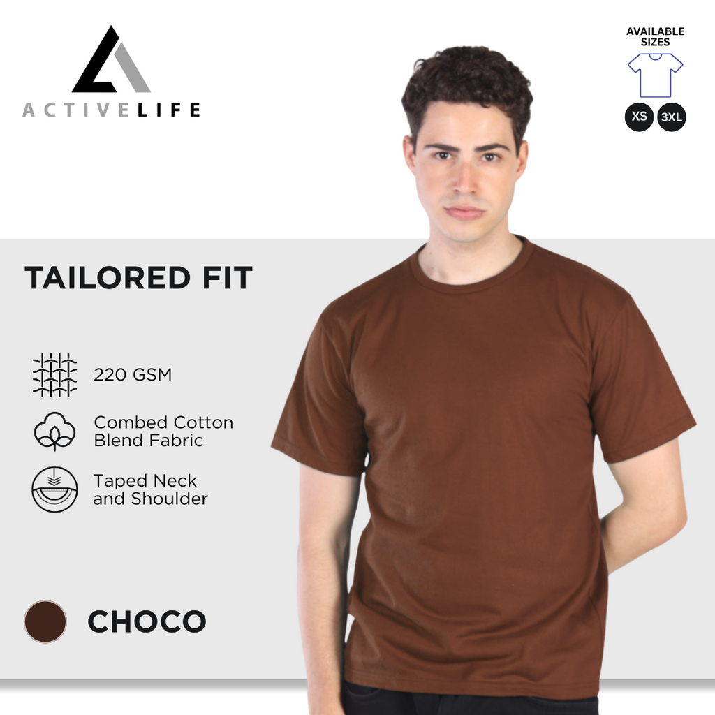 Active Life Black Label Round Neck Shirt Comfortable Basic Fashion High Quality Plain Shirt Top for Men, Women and Plus Size