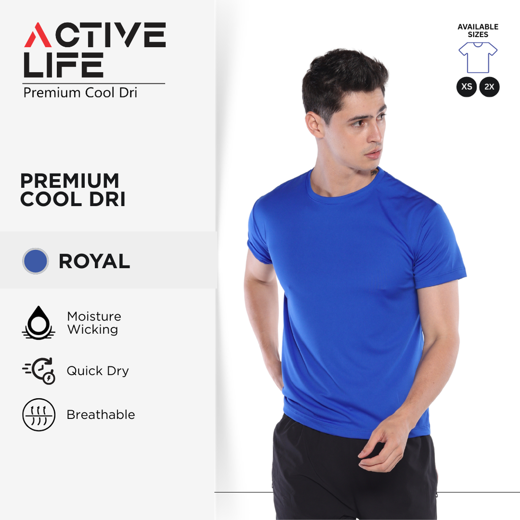 Active Life Premium Dry Fit Drifit Shirt Plain Unisex Activewear