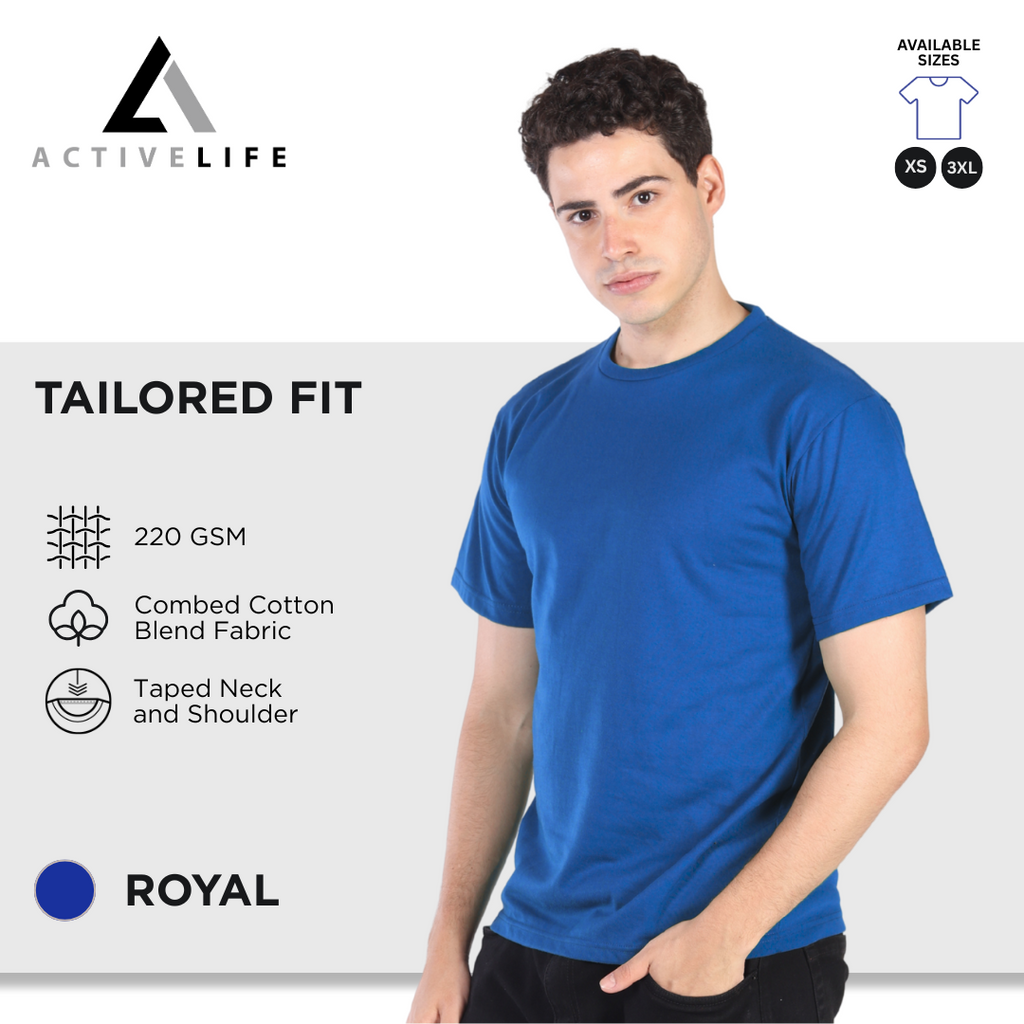 Active Life Black Label Round Neck Shirt Comfortable Basic Fashion High Quality Plain Shirt Top for Men, Women and Plus Size