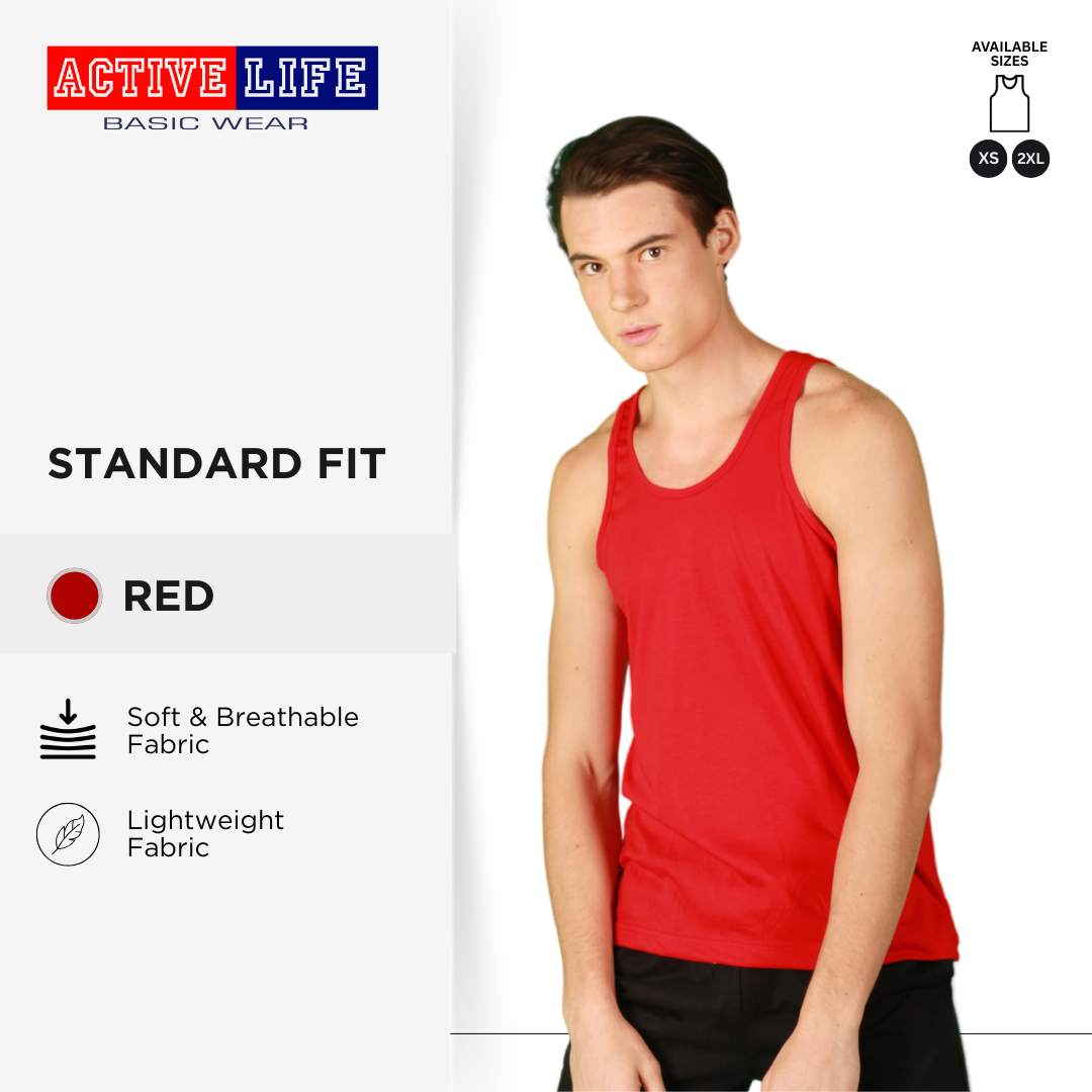 Active Life Premium Cotton Sando For Men in 5 Colors XS-2XL Menswear Soft Fabric Sleeveless Casual Tops