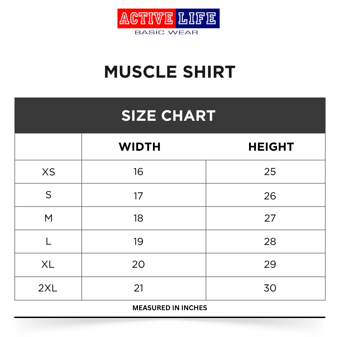 Active Life Muscle Shirt Sleeveless Round Neck Plain Cotton Gym Tank Top