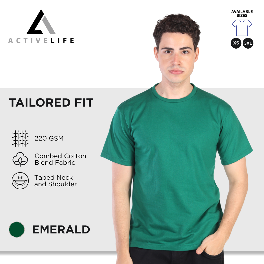 Active Life Black Label Round Neck Shirt Comfortable Basic Fashion High Quality Plain Shirt Top for Men, Women and Plus Size