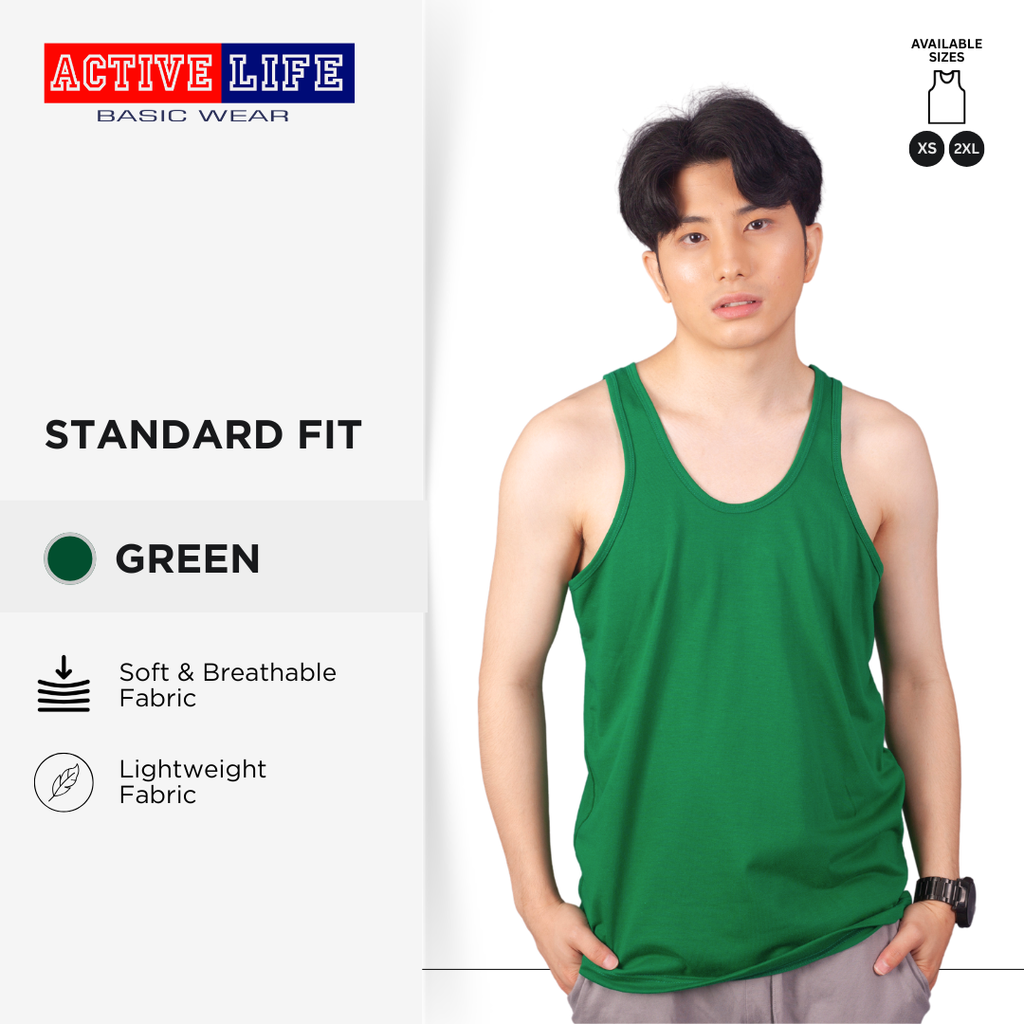 Active Life Premium Cotton Sando For Men in 5 Colors XS-2XL Menswear Soft Fabric Sleeveless Casual Tops