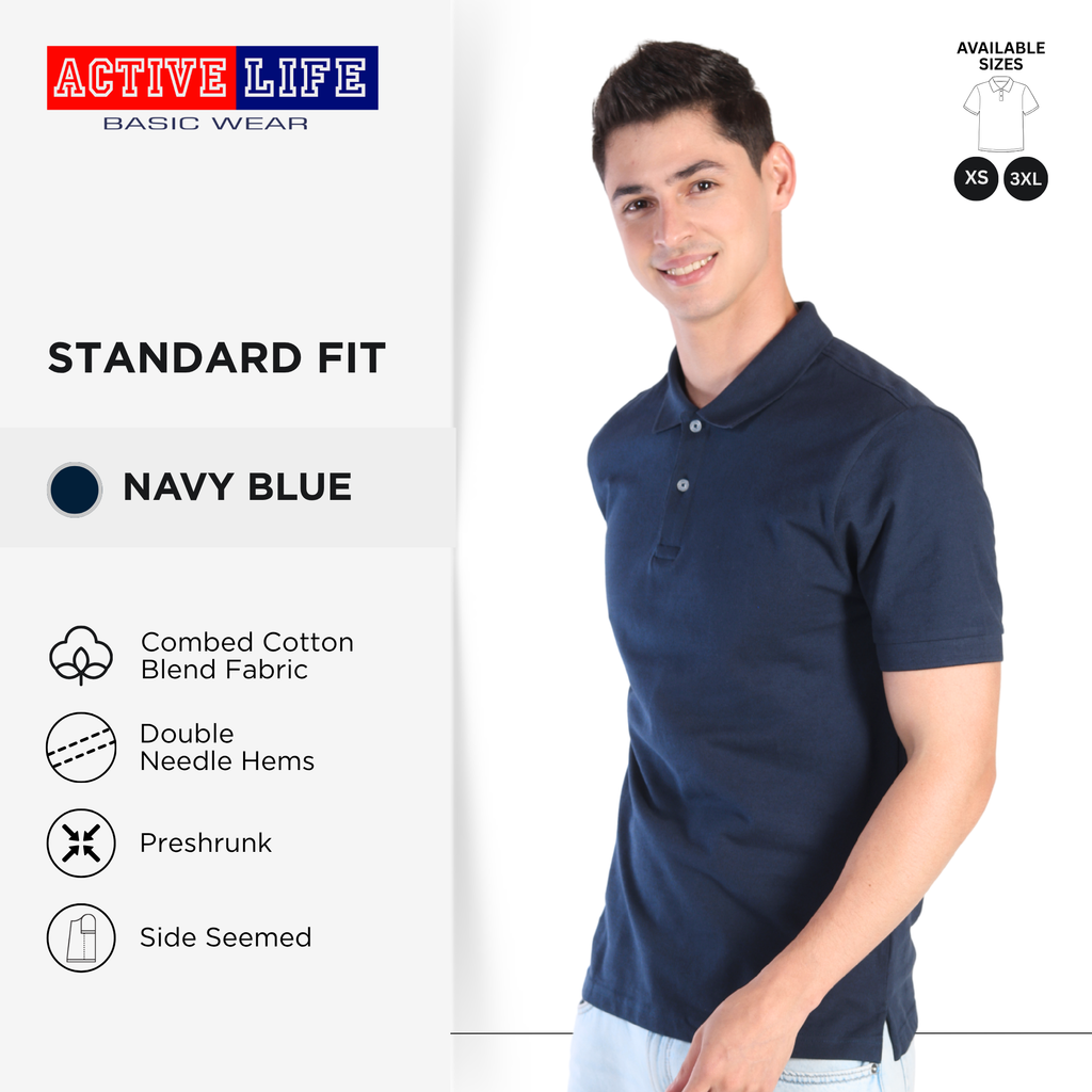 Active Life Unisex Classic Collared Shirt Premium Combed Cotton Shirt XS–3XL | Shades of Blue and Green | Affordable Polo Shirt for Men, Women, Plus-Size and Uniforms