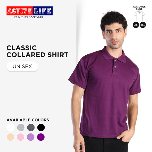 Active Life Classic Collared Shirt (Neutrals and Violet Series)