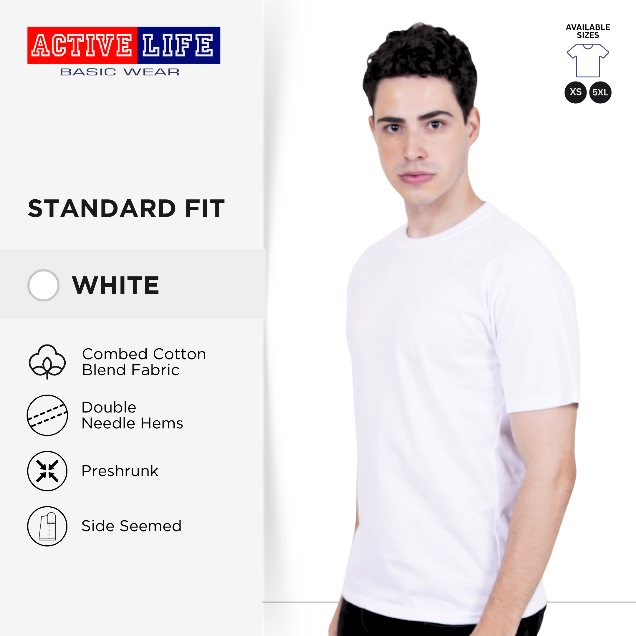 Active Life Unisex Round Neck T-Shirt Premium Combed Cotton Shirt XS–5XL | Comfortable Minimalist Basic Fashion Shirt Top for Men, Women and Plus Size