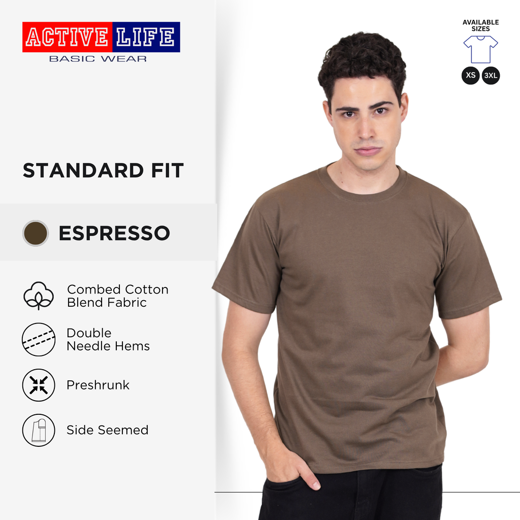 Active Life Unisex Round Neck T-Shirt Premium Combed Cotton Shirt XS–3XL | Shades of Red and Yellow Colors comfortable minimalist plain shirt OOTD top for men and women