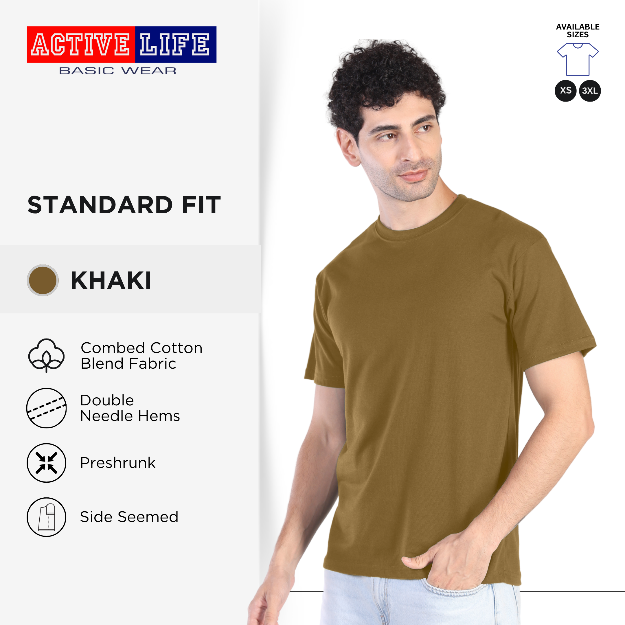 Active Life Unisex Round Neck T-Shirt Premium Combed Cotton Shirt XS–3XL | Shades of Red and Yellow Colors comfortable minimalist plain shirt OOTD top for men and women