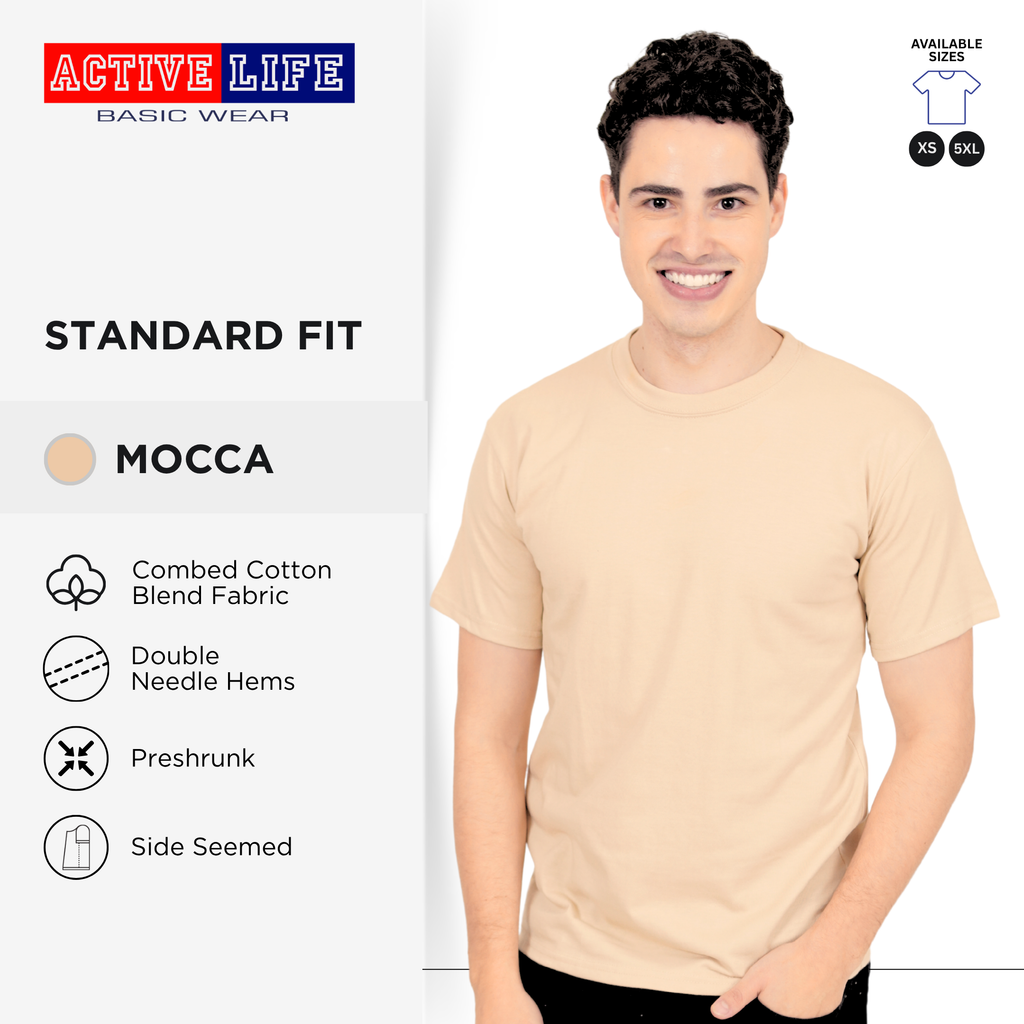 Active Life Unisex Round Neck T-Shirt Premium Combed Cotton Shirt XS–5XL | Comfortable Minimalist Basic Fashion Shirt Top for Men, Women and Plus Size