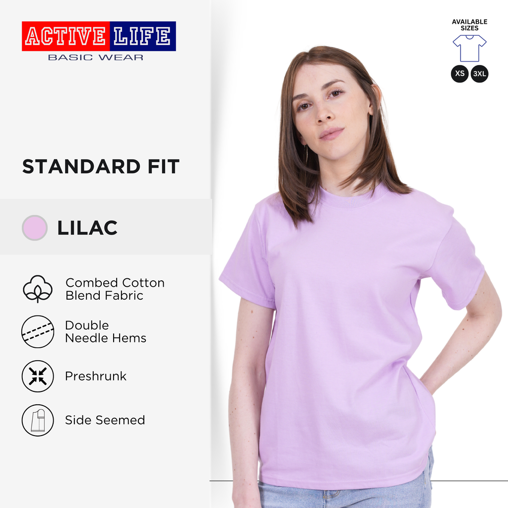 Active Life Unisex Round Neck T-Shirt Premium Combed Cotton Shirt XS–3XL | Shades of Pink | Comfortable Minimalist Plain Shirt OOTD Top for Men and Women