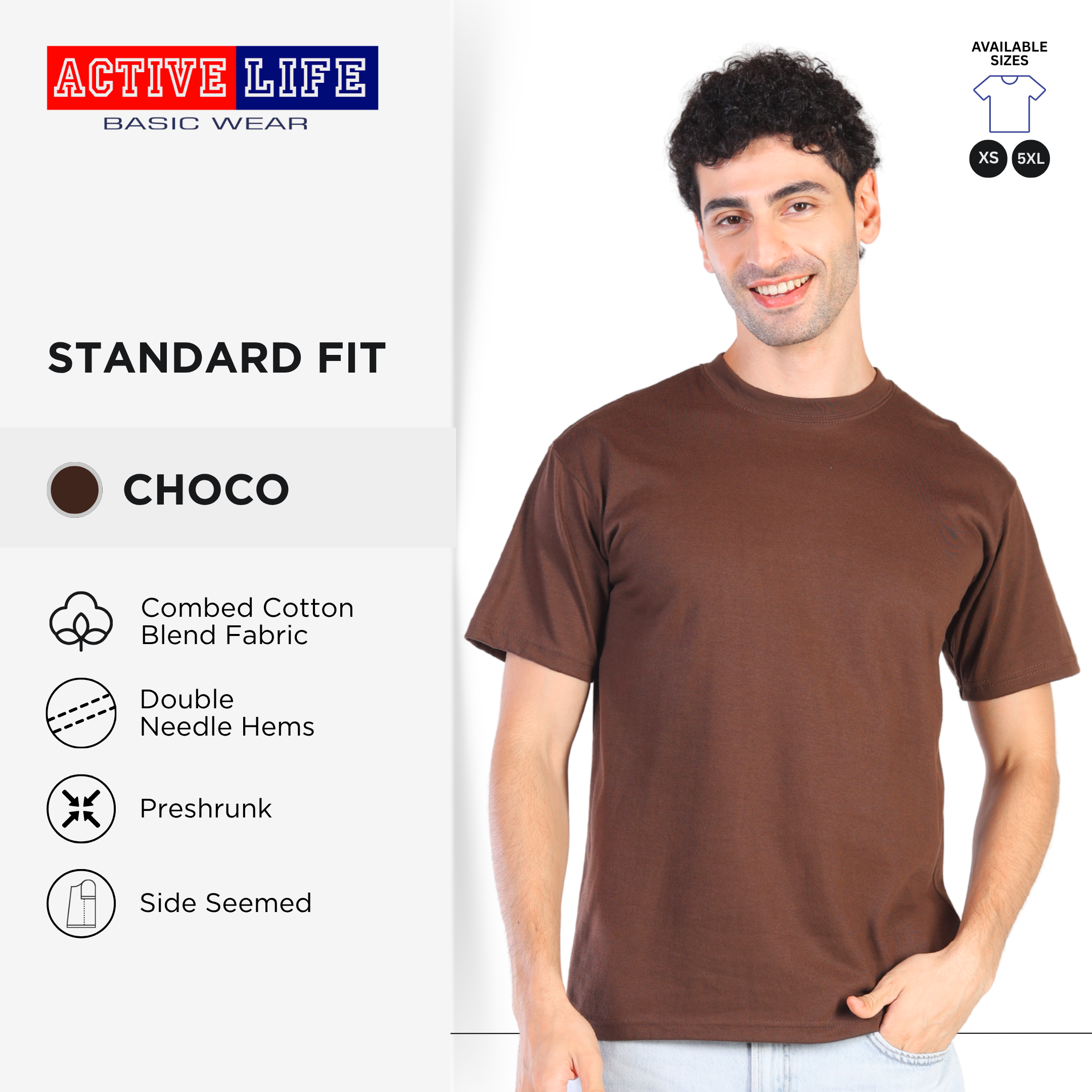 Active Life Unisex Round Neck T-Shirt Premium Combed Cotton Shirt XS–5XL | Comfortable Minimalist Basic Fashion Shirt Top for Men, Women and Plus Size