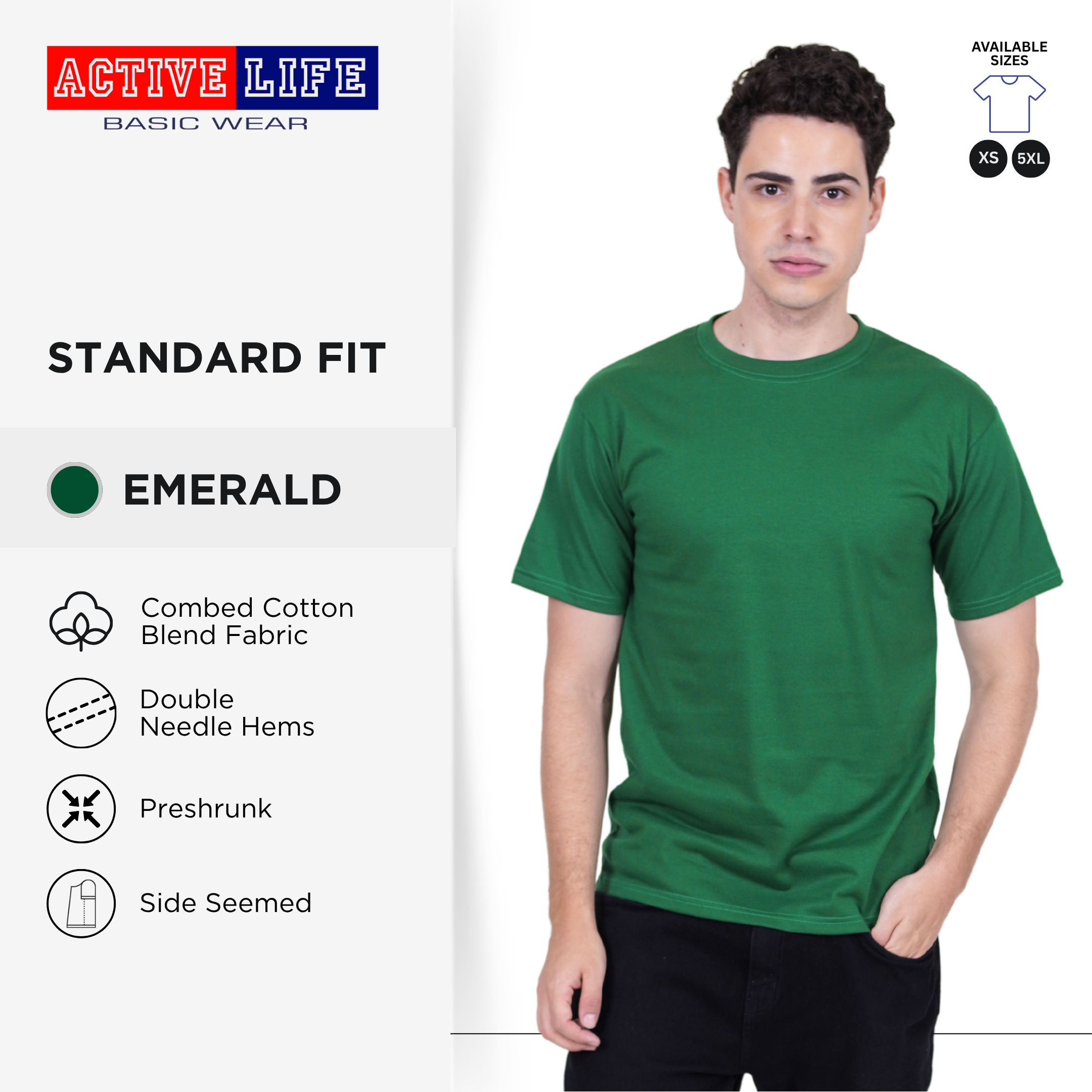 Active Life Unisex Round Neck T-Shirt Premium Combed Cotton Shirt XS–5XL | Comfortable Minimalist Basic Fashion Shirt Top for Men, Women and Plus Size