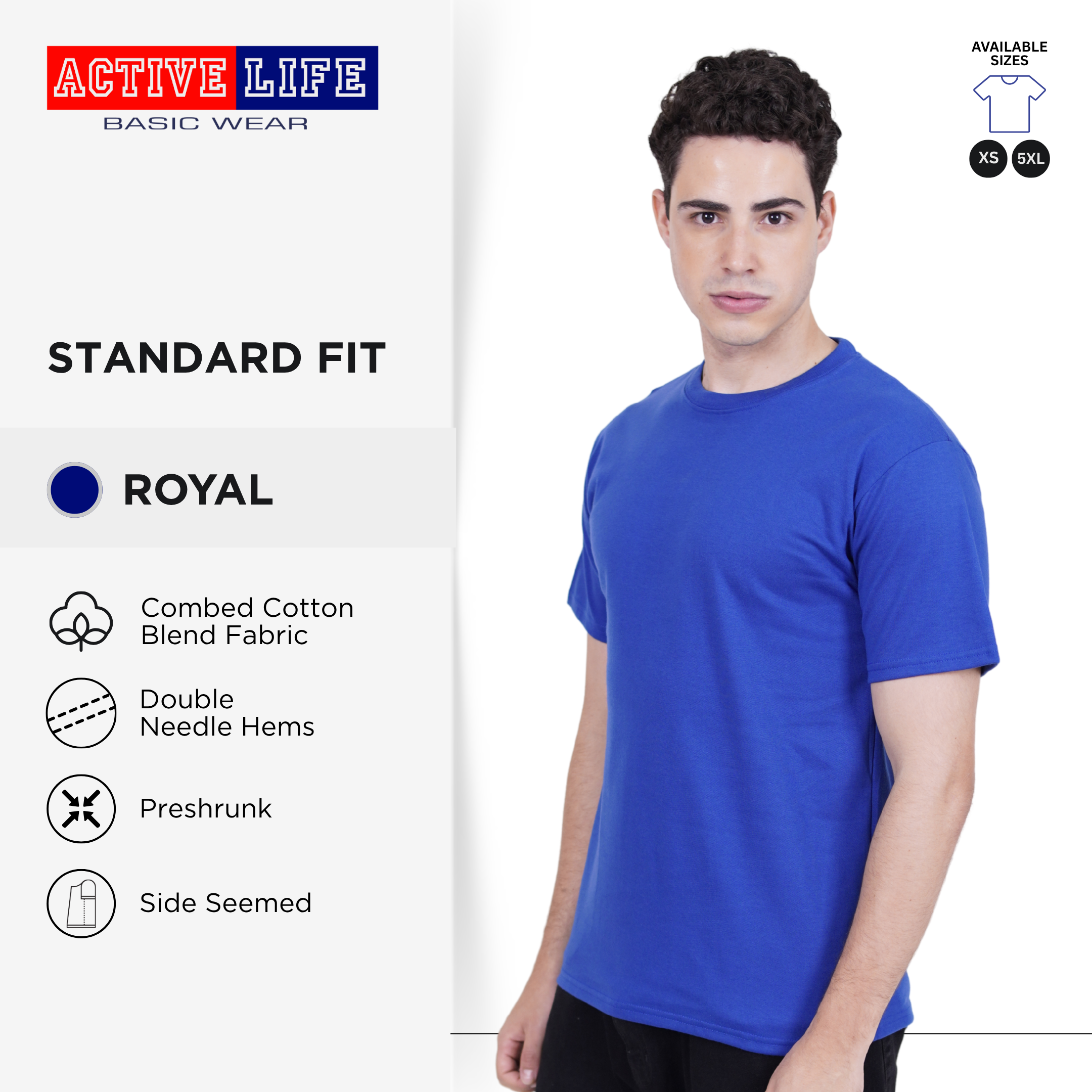 Active Life Unisex Round Neck T-Shirt Premium Combed Cotton Shirt XS–5XL | Comfortable Minimalist Basic Fashion Shirt Top for Men, Women and Plus Size