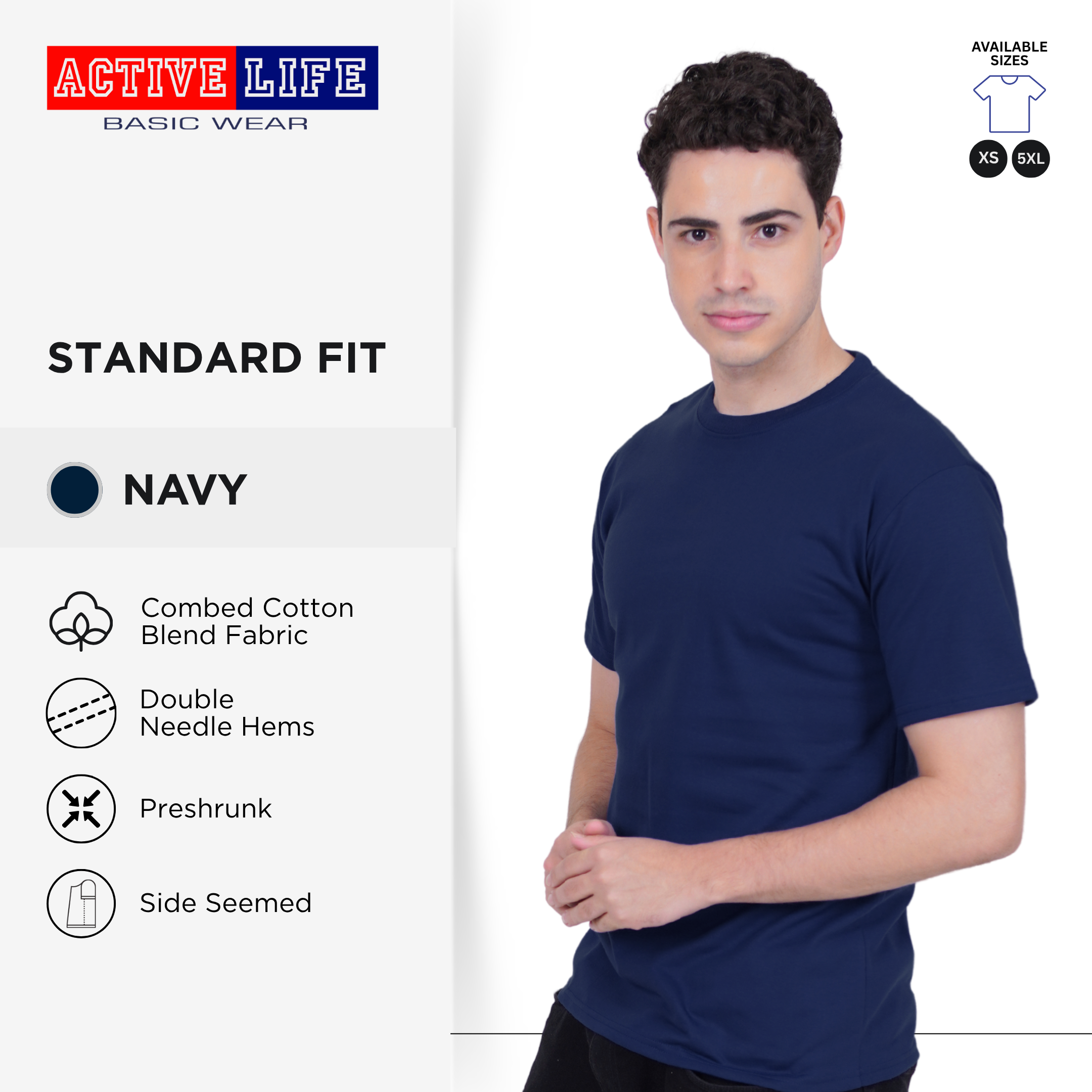Active Life Unisex Round Neck T-Shirt Premium Combed Cotton Shirt XS–5XL | Comfortable Minimalist Basic Fashion Shirt Top for Men, Women and Plus Size