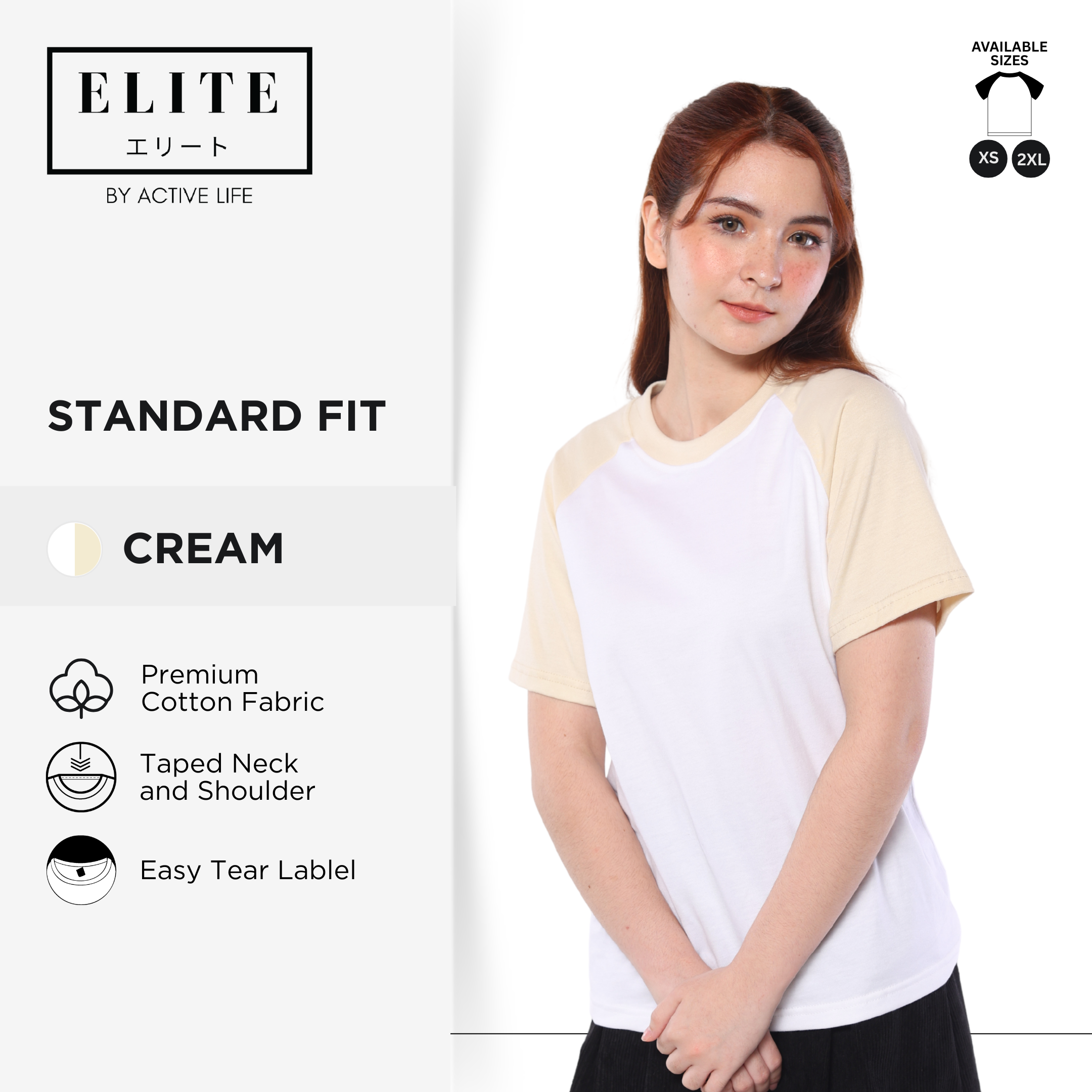 Elite Raglan Premium Quality Cotton Shirt | Combed Cotton Blend | XS to 2XL | 10 Colors |  Comfortable Trendy Plain Shirt Top for Men and Women