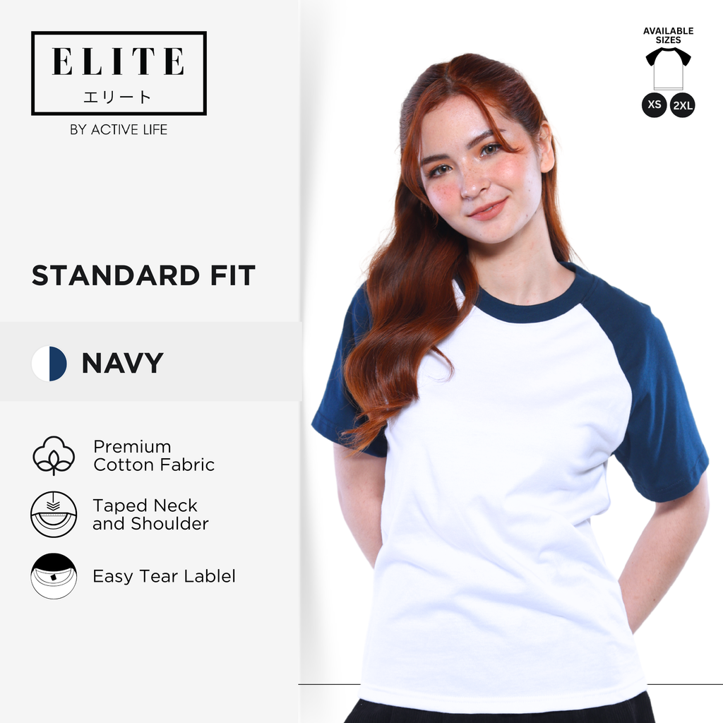 Elite Raglan Premium Quality Cotton Shirt | Combed Cotton Blend | XS to 2XL | 10 Colors |  Comfortable Trendy Plain Shirt Top for Men and Women