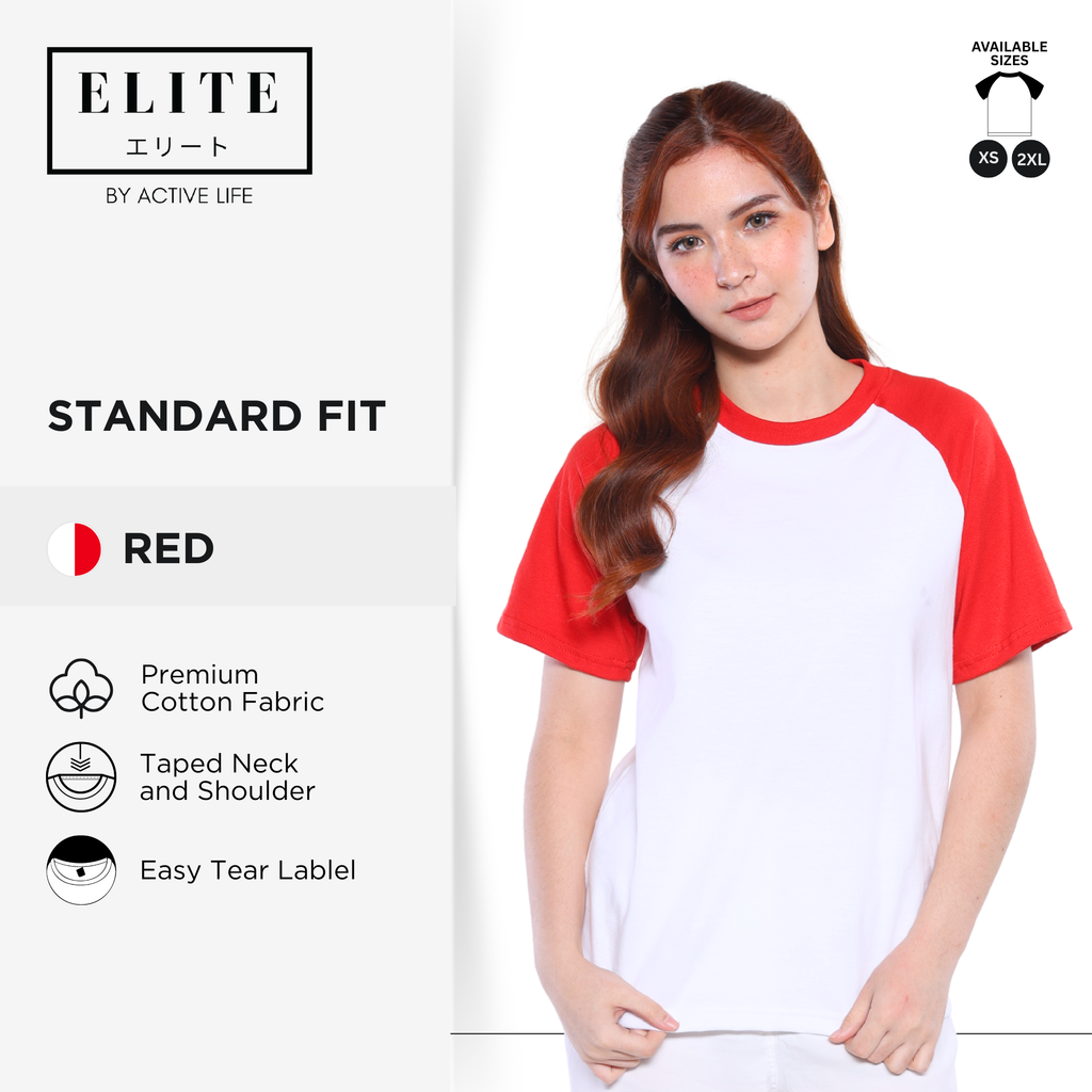 Elite Raglan Premium Quality Cotton Shirt | Combed Cotton Blend | XS to 2XL | 10 Colors |  Comfortable Trendy Plain Shirt Top for Men and Women