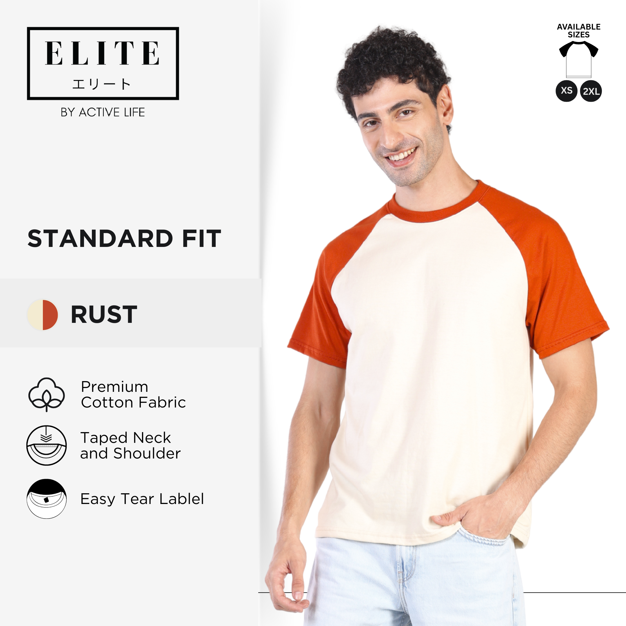 Elite Raglan Premium Quality Cotton Shirt | Combed Cotton Blend | XS to 2XL | 10 Colors |  Comfortable Trendy Plain Shirt Top for Men and Women