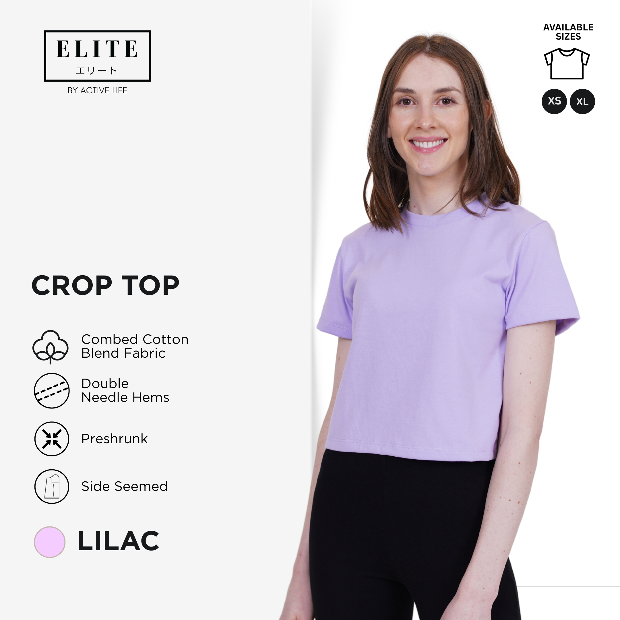 Elite Crop Top Shirt for Women | Combed Cotton Blend | XS to XL | 12 Colors | Basic Fashion Style | Premium Fabric | Comfortable and Trendy Minimalist Basic Fashion Top