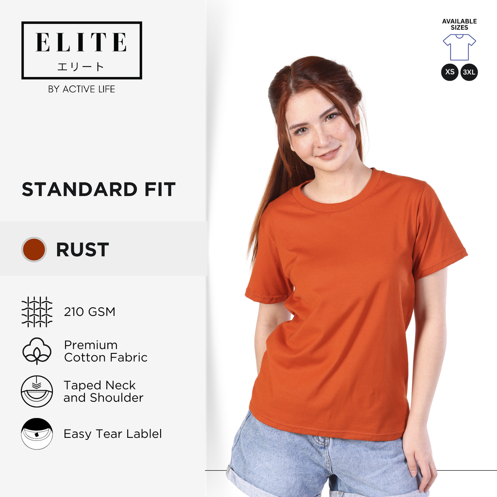 Elite Premium Quality Cotton Round Neck Shirt - (Lt. Blue, Sage, Lagoon, Pine, Cream, Pecan, Honey, Rust) Comfortable Minimalist Plain Shirt OOTD Top for Men, Women and Plus Size