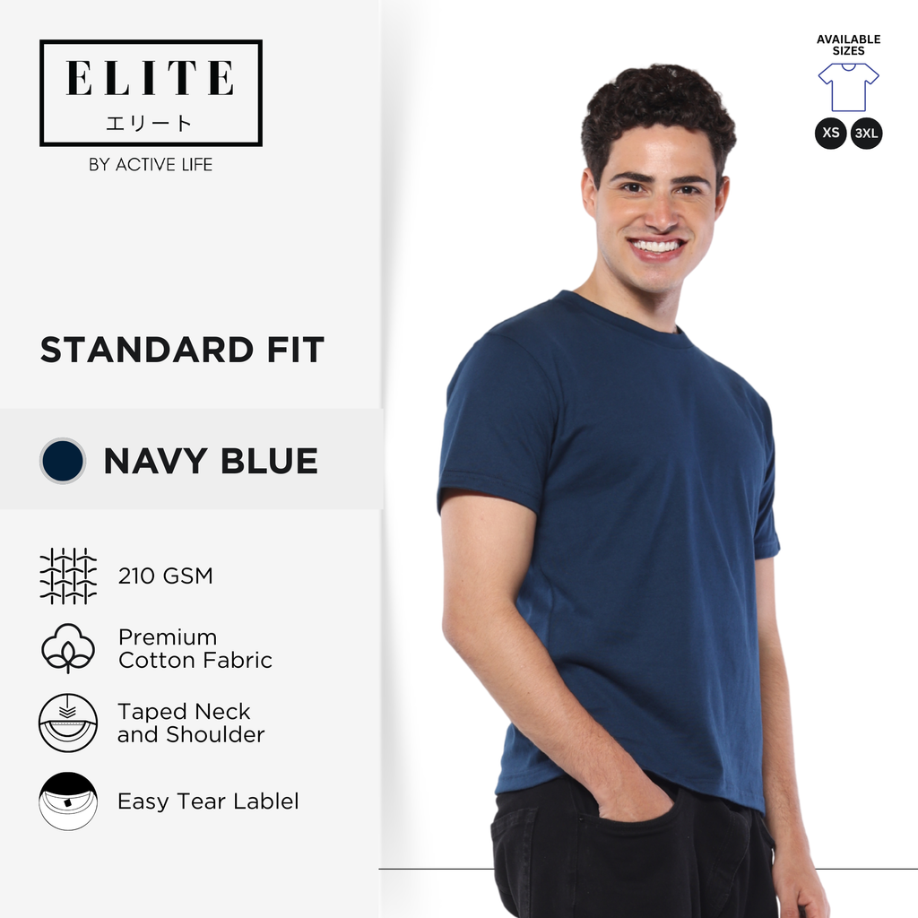 Elite Premium Quality Cotton Round Neck Shirt - (White, Steel, Charcoal, Black, Lt. Pink, Red, Royal, Navy) Comfortable Minimalist Plain Shirt OOTD Top for Men, Women and Plus Size