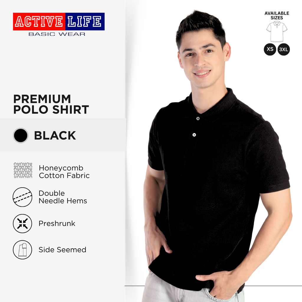 Active Life Unisex Regular Fit Honeycomb Polo Shirt White Gray Brown Series
