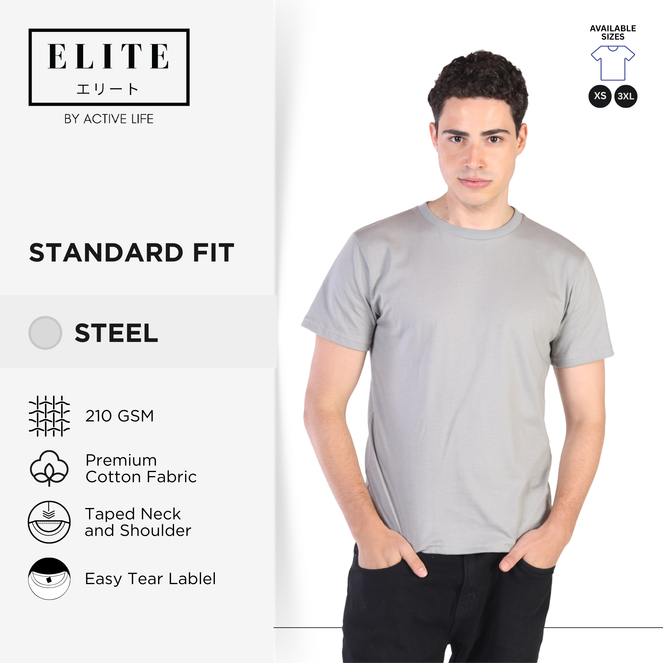 Elite Premium Quality Cotton Round Neck Shirt - (White, Steel, Charcoal, Black, Lt. Pink, Red, Royal, Navy) Comfortable Minimalist Plain Shirt OOTD Top for Men, Women and Plus Size