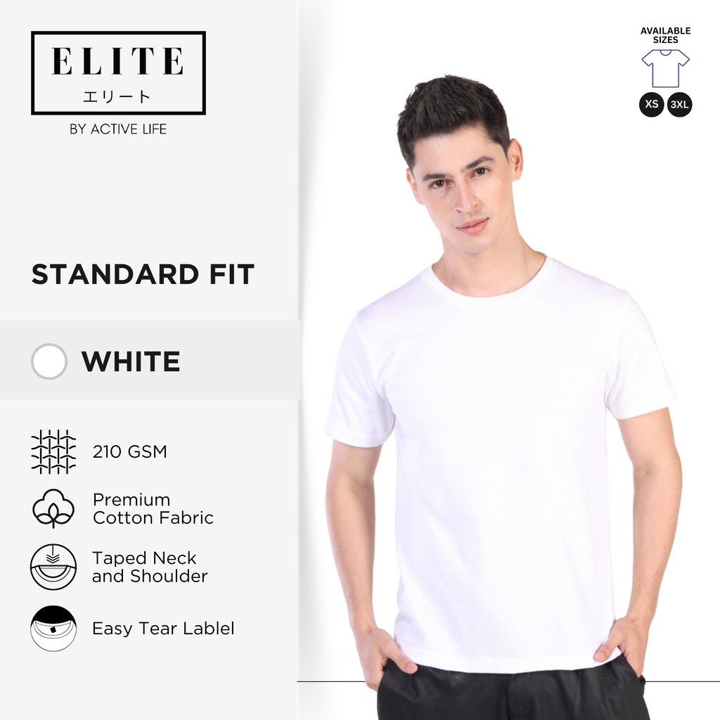 Elite Premium Quality Cotton Round Neck Shirt - (White, Steel, Charcoal, Black, Lt. Pink, Red, Royal, Navy) Comfortable Minimalist Plain Shirt OOTD Top for Men, Women and Plus Size