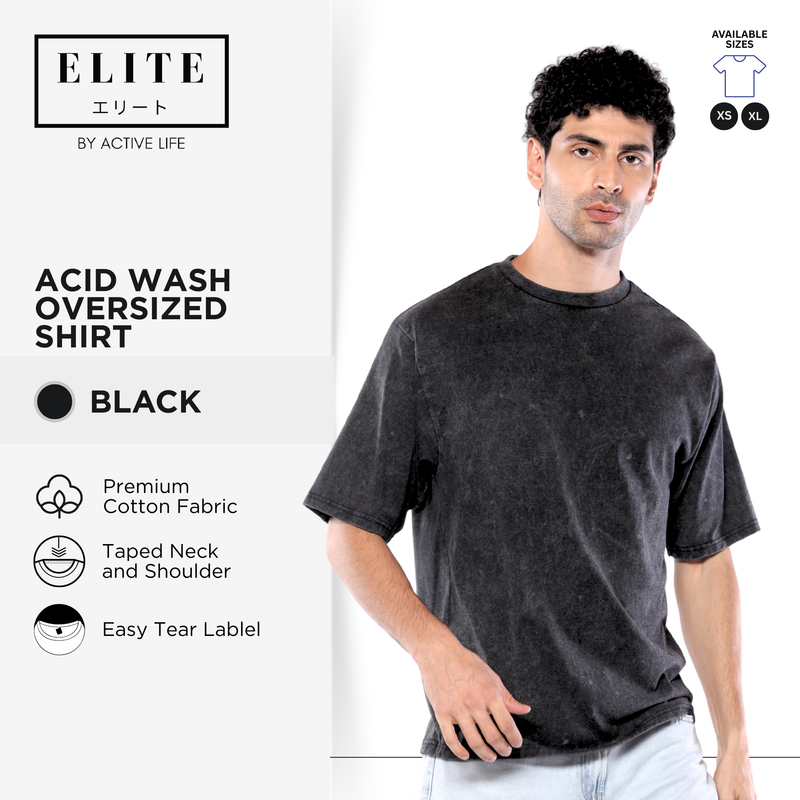 Elite Acid Wash Oversized Shirt